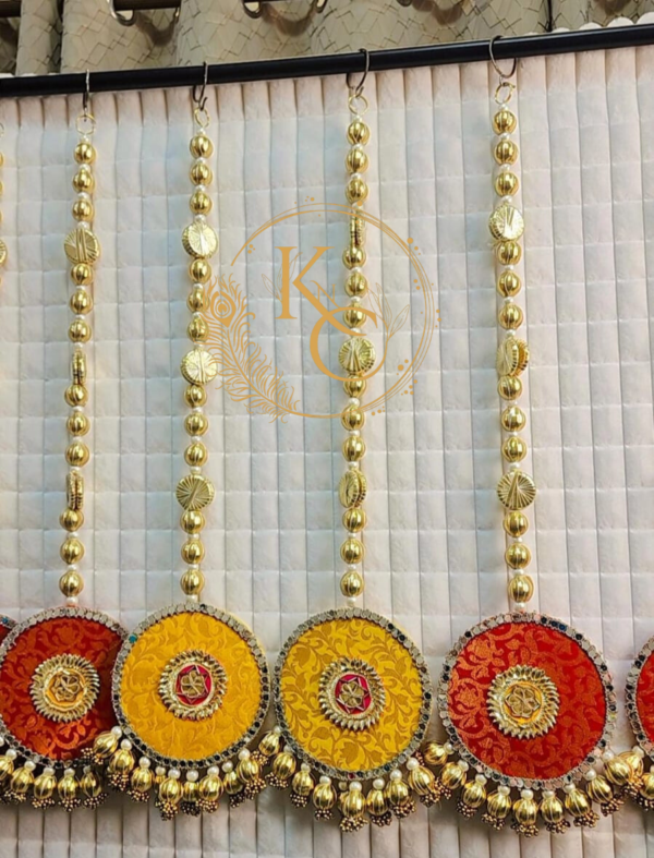 Long Reversible Ball Hanging – Traditional Festive Decor (Pair) - Image 2